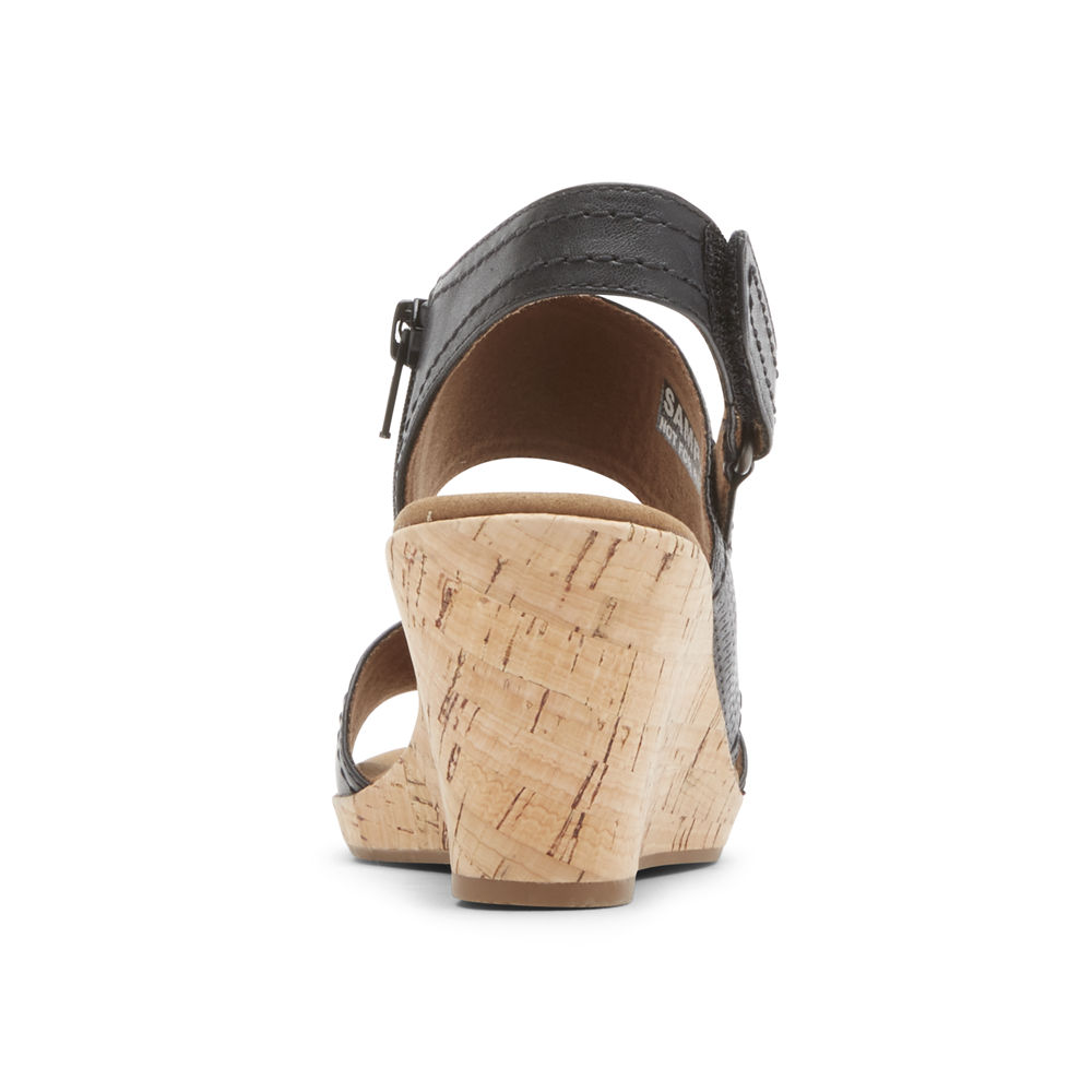 Rockport Sandaler Dam Svarta - Briah Asymmetrical 2-Piece - FVASX3067